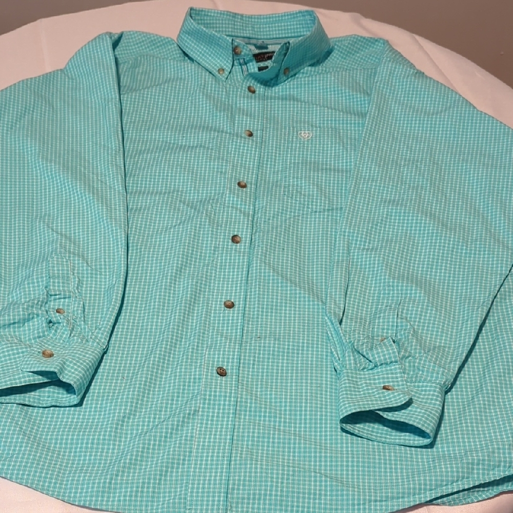 Ariat Pro Series Blue Casual Button Down Shirt